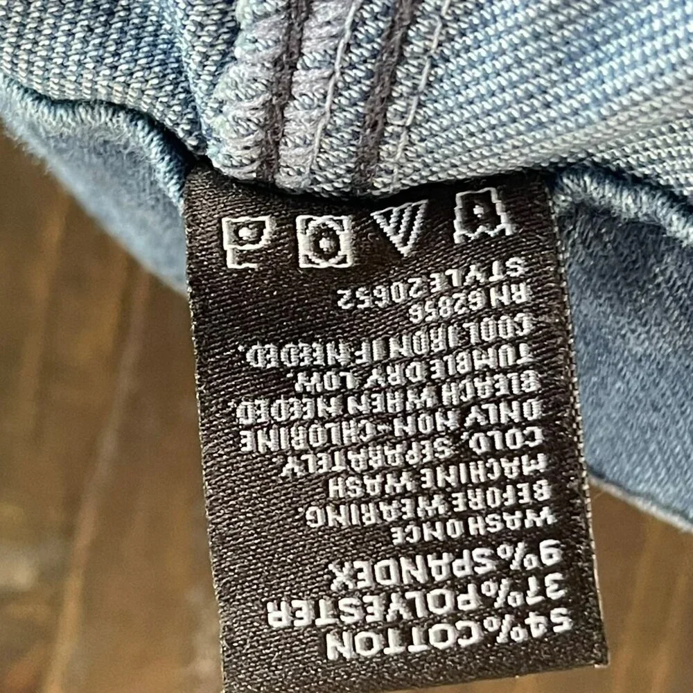 Hue Womens Stretch Denim Pull On Jeggings Blue Size L NWOT